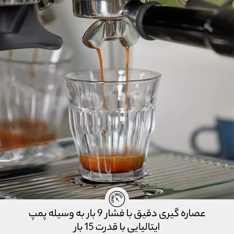 اسپرسو ساز نیمه اتوماتیک سیج مدل SES875 4 اسپرسو ساز سیج SES875
