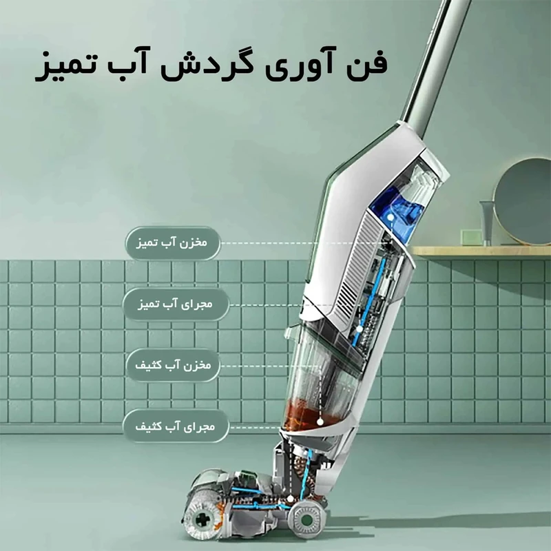 جارو شارژی بیسل مدل CrossWave X7 Plus 3401Z 8 جارو شارژی