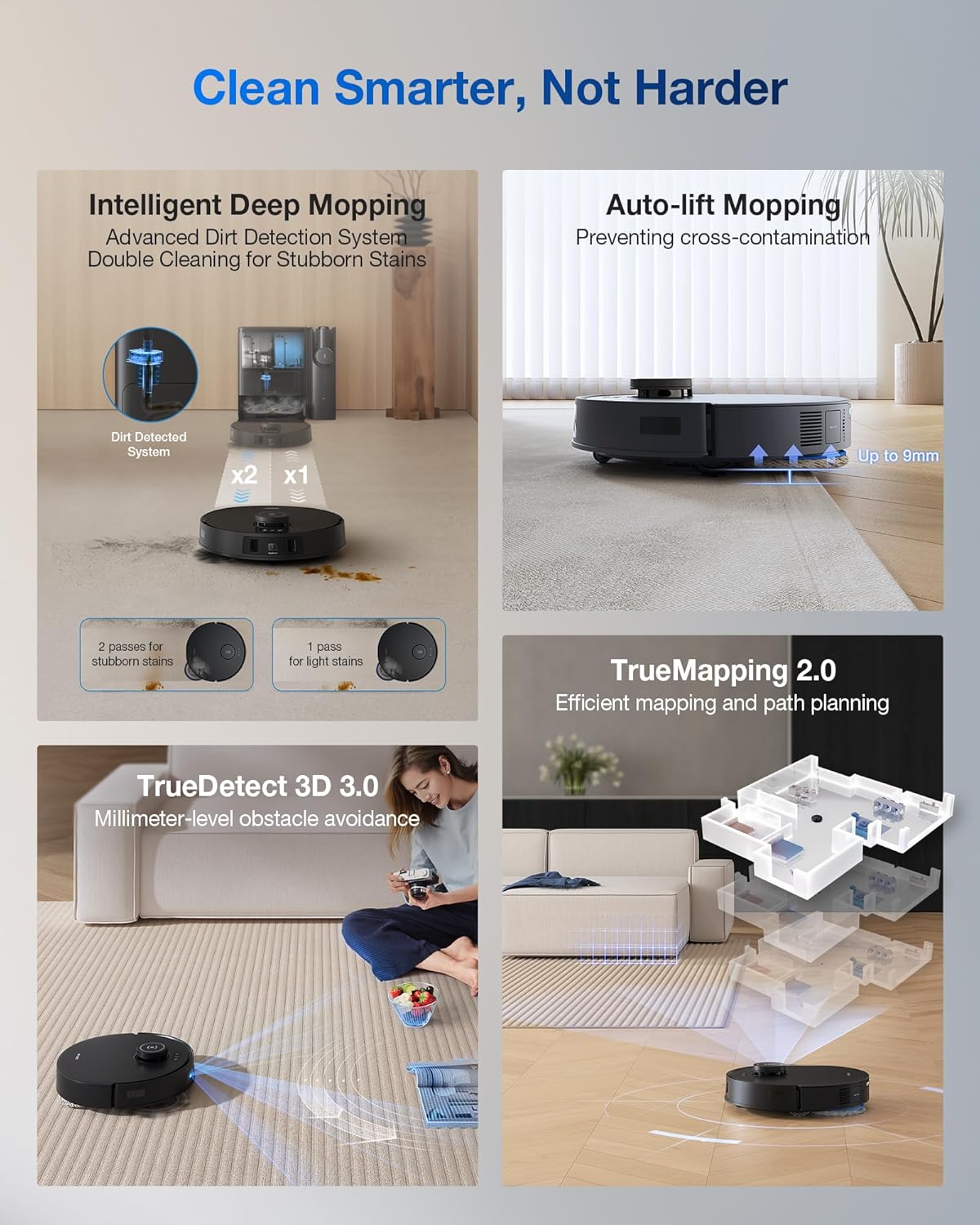 جارو رباتیک اکووکس مدل T30S COMBO 9 Robotic Vacuum Cleaner Model T30S COMBO