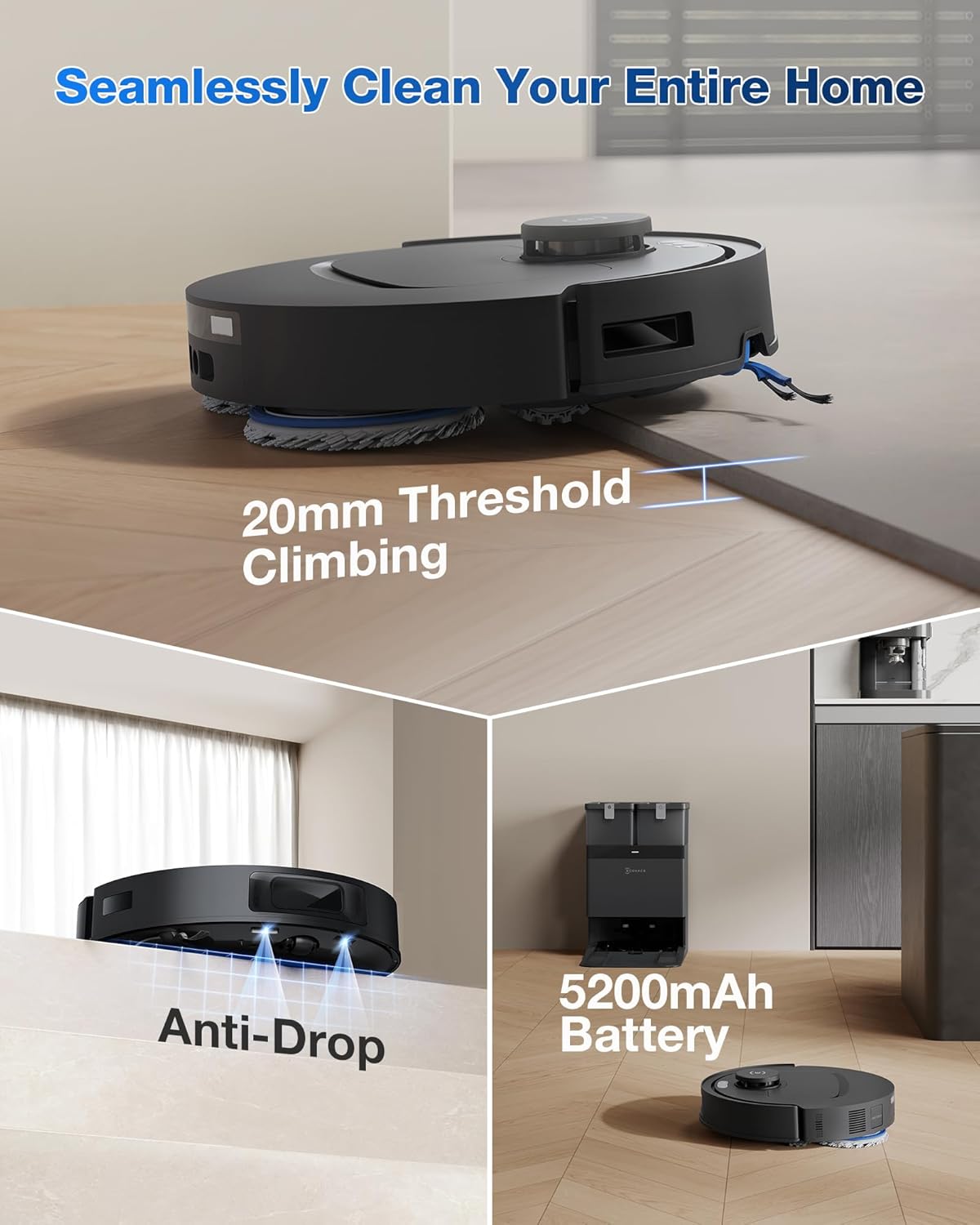 جارو رباتیک اکووکس مدل T30C 4 Ecovacs Robotic Vacuum Cleaner Model T30C