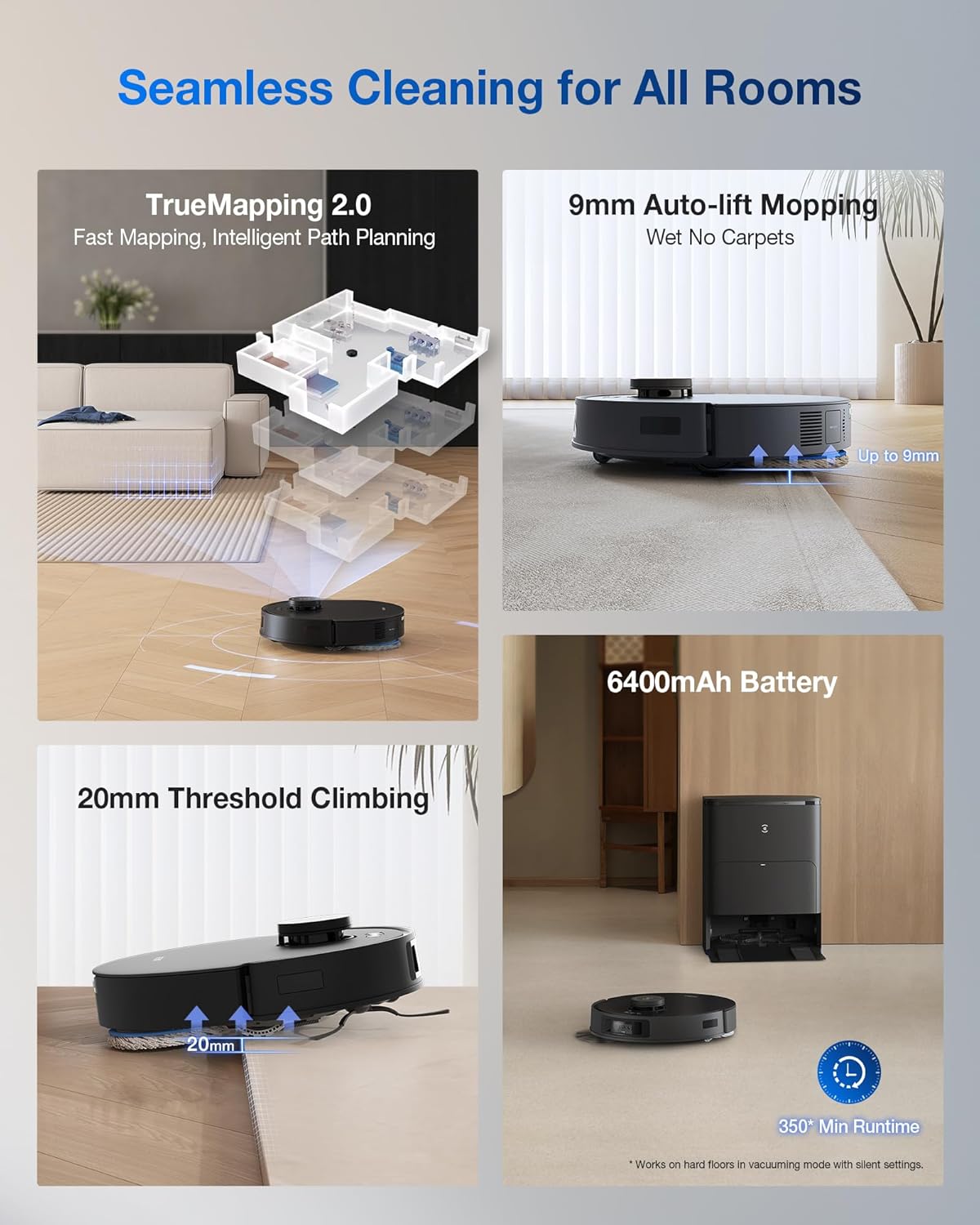جارو رباتیک اکووکس مدل T30s PRO 9 Ecovacs Robotic Vacuum Cleaner T30s PRO