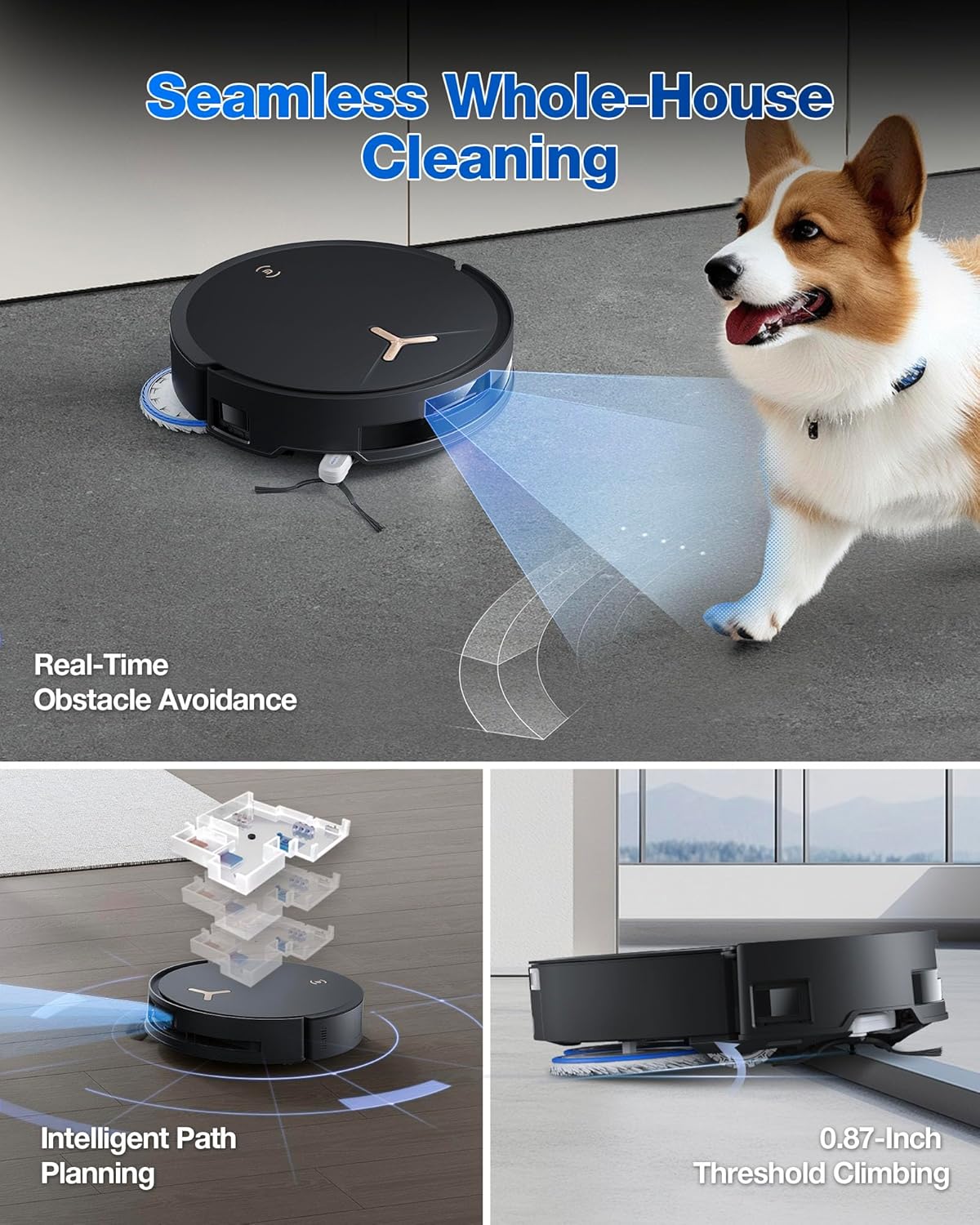 جارو رباتیک اکووکس مدل T50 Max Pro Omni 8 T50 Max Pro Omni Robotic Vacuum Cleaner
