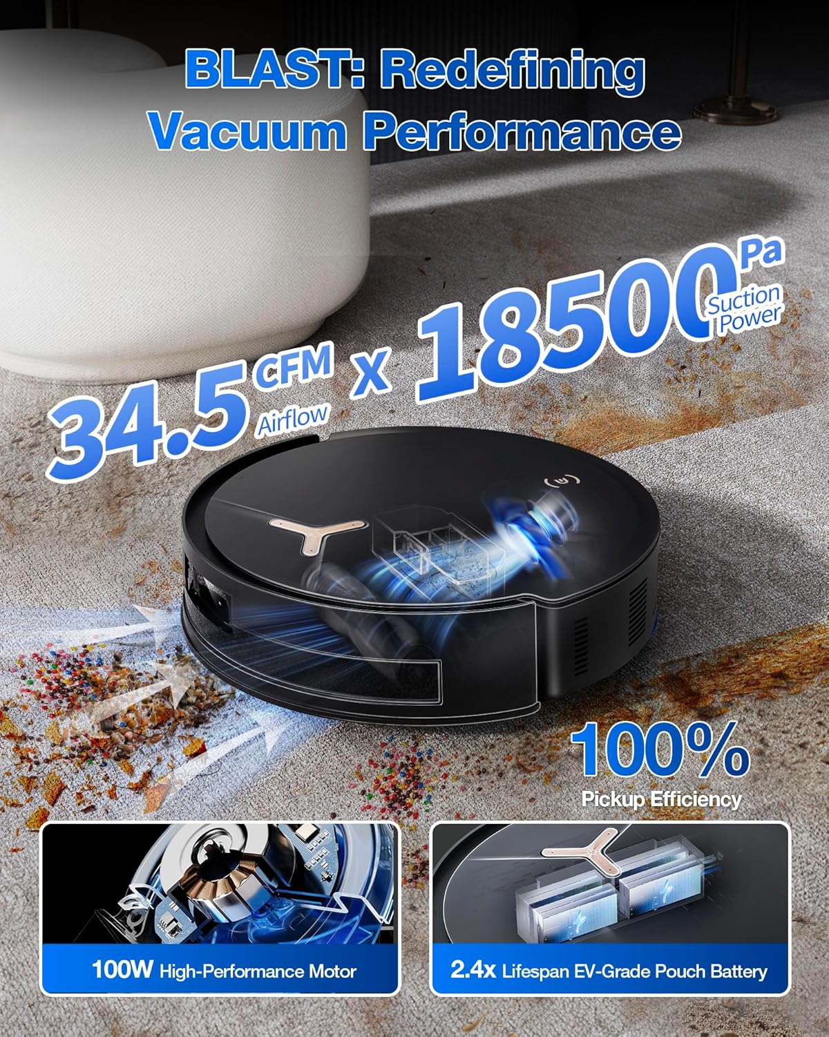 جارو رباتیک اکووکس مدل T50 Max Pro Omni 4 جارو رباتیک T50 Max Pro Omni