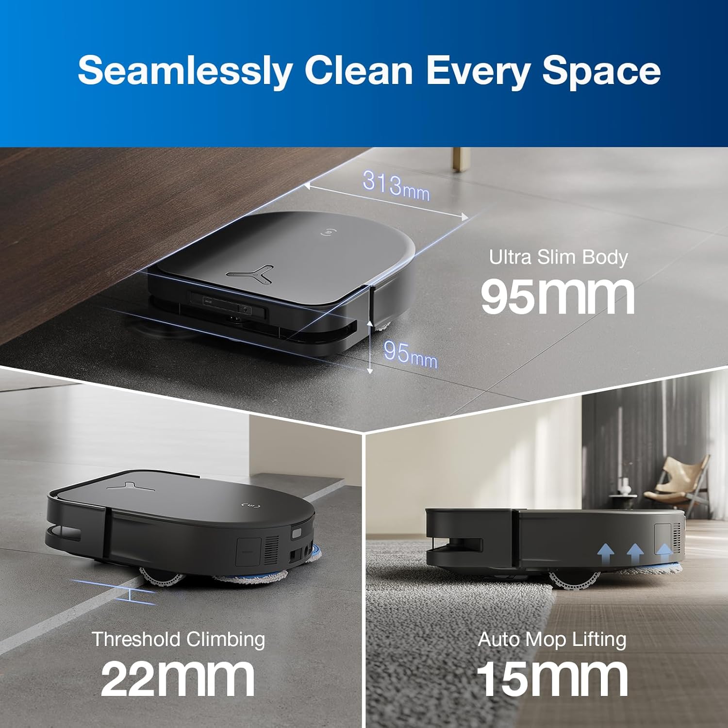 جارو رباتیک اکووکس مدل X5 Pro Omni 3 Ecovacs Robotic Vacuum Cleaner