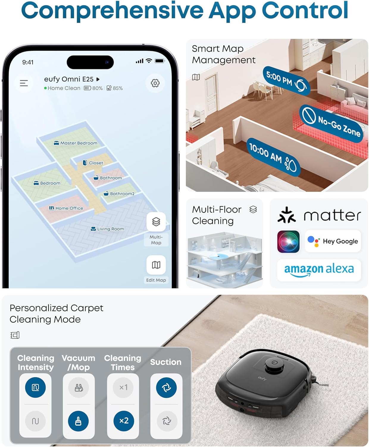 جارو رباتیک یوفی مدل E25 Omni 10 Eufy Robotic Vacuum Cleaner