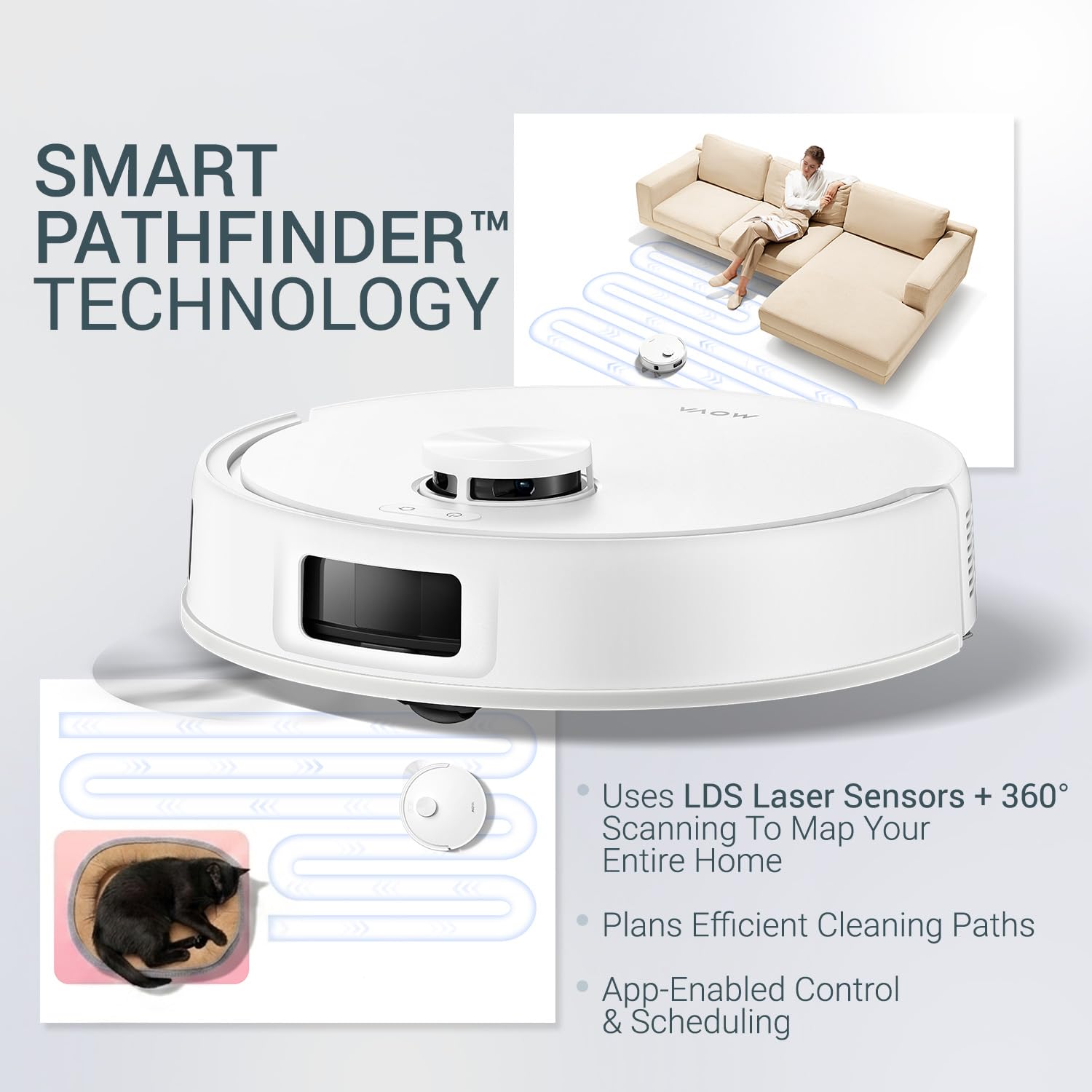 جارو رباتیک مووا مدل E20s Pro 7 Mowa Robotic Vacuum Cleaner Model E20s Pro